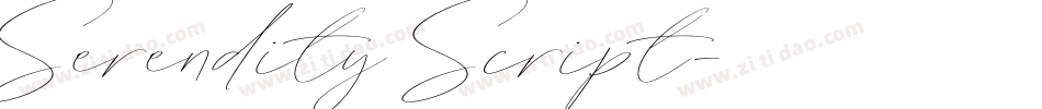 Serendity Script字体转换